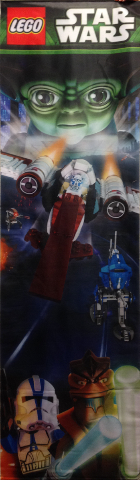 Display Flag Cloth, Star Wars (shows Yoda, 501st Legion Clone Trooper, Pong Krell, and Set 75004)