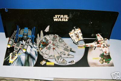 Display Assembled Set, Large Floor Board only with Star Wars Classic (shows 4500, 4502, 4504, 7150/7152/7262)