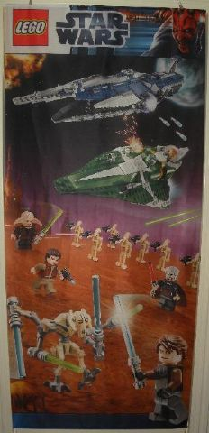 Display Flag Cloth, Star Wars Clone Wars - Malevolence and Saesee Tiin's Jedi Starfighter
