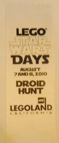 Ribbon, LEGO Star Wars Days LEGOLAND California DROID HUNT 2010