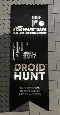 Ribbon, LEGO Star Wars Days LEGOLAND California DROID HUNT 2017