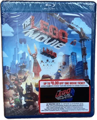 Video Blu-Ray - The LEGO Movie (Canadian Edition) Promotional with Coupon for The LEGO Movie 2