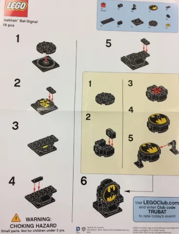 Toys "R" Us Exclusive Build Instructions: Batman Bat-Signal (Bricktober Build)