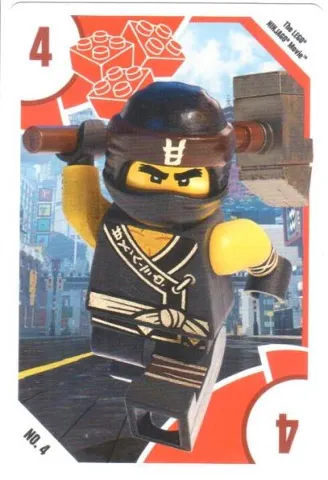 Toys "R" Us Trading Card Various Themes - No.  4 - The LEGO NINJAGO Movie - 4 Cole