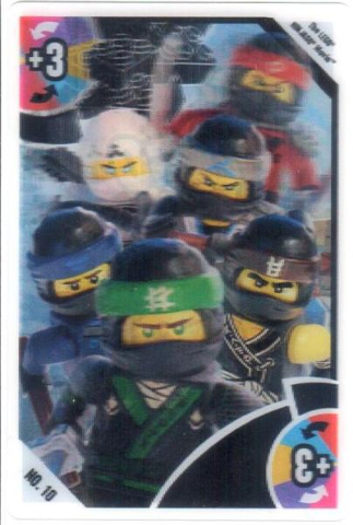 Toys "R" Us Trading Card Various Themes - No. 10 - The LEGO NINJAGO Movie - +3 Team Ninja