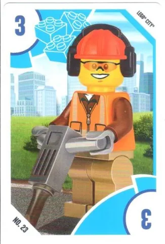 Toys "R" Us Trading Card Various Themes - No. 23 - City - 3 Bauarbeiter / Building Worker