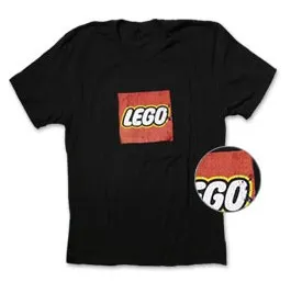 T-Shirt, Paul Frank Small Paul Kids' Distressed LEGO Logo, Black