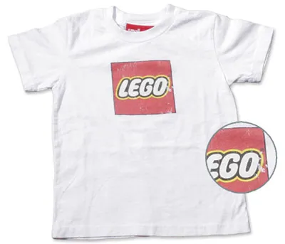 T-Shirt, Paul Frank Small Paul Kids' Distressed LEGO Logo, Cream