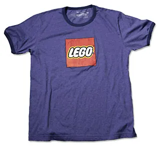 T-Shirt, Paul Frank Men's Distressed LEGO Logo, Purple