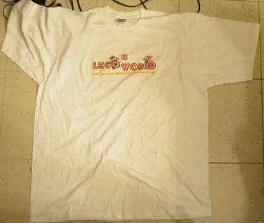T-Shirt, Lego World Logo on Front, Lego Play On Logo on Back