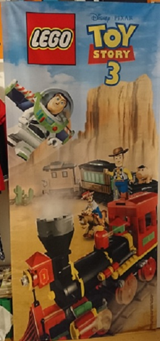 Display Flag Cloth, Toy Story 3 with Western Train Chase