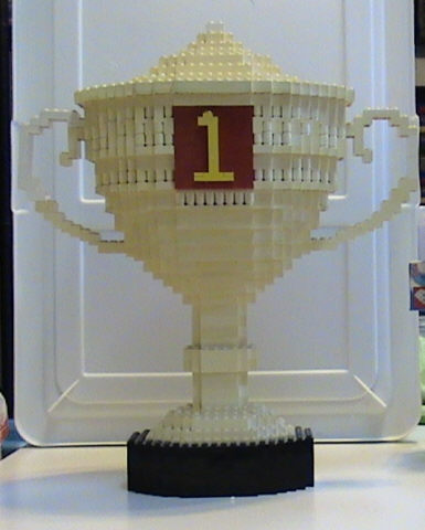 Trophy Cup with Number 1 Pattern (Glued)
