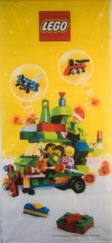 Display Flag Cloth, Christmas Present Car