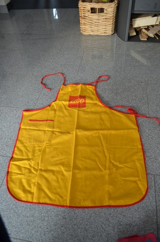 Apron, Yellow Children's with Red Piping and Lego Logo Pattern