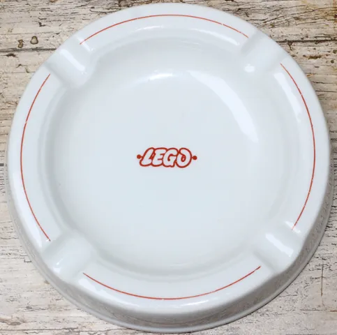 Ashtray, Red Trim and LEGO Logo Open O Style