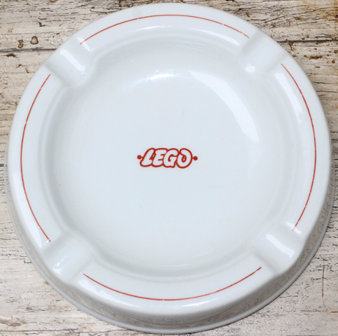Ashtray, Red Trim and LEGO Logo Open O Style