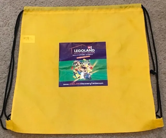 Backpack Drawstring Legoland Discovery Center Dallas/Fort Worth Grapevine Mills