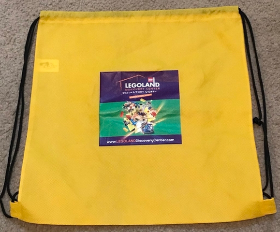 Backpack Drawstring Legoland Discovery Center Dallas/Fort Worth Grapevine Mills