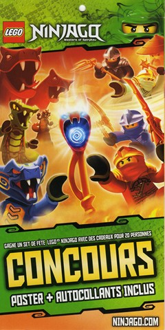 Competition Form for Winning Ninjago Sets (French) with Sticker Sheet
