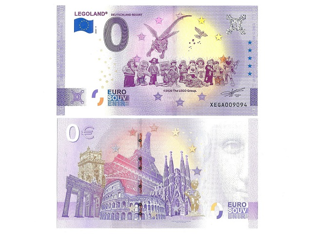 Banknote, 0 Euro LEGOLAND Deutschland Resort - Minifigures and Dragon Pattern
