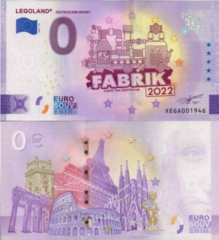 Banknote, 0 Euro LEGOLAND Deutschland Resort - FABRIK 2022 Pattern