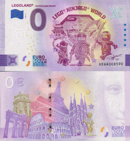 Banknote, 0 Euro LEGOLAND Deutschland Resort - LEGO NINJAGO World Pattern (2022 Edition)