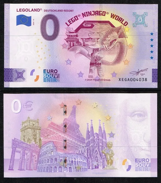Banknote, 0 Euro LEGOLAND Deutschland Resort - LEGO NINJAGO World Pattern (2024 Edition)