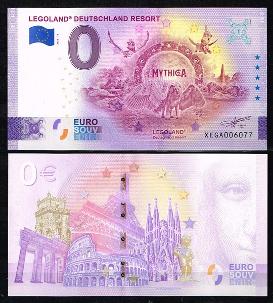 Banknote, 0 Euro LEGOLAND Deutschland Resort - Mythica Pattern