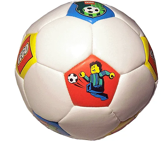 Ball, Inflatable Soccer Ball, Mini - Red, Yellow, Blue Pentagons Pattern