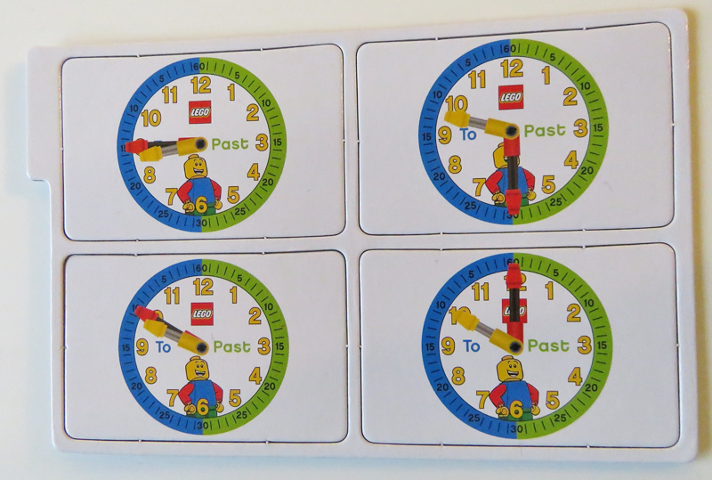 Flash Card, Cardboard, 4 on Punch Card for Time Teacher, Boy - Set 2