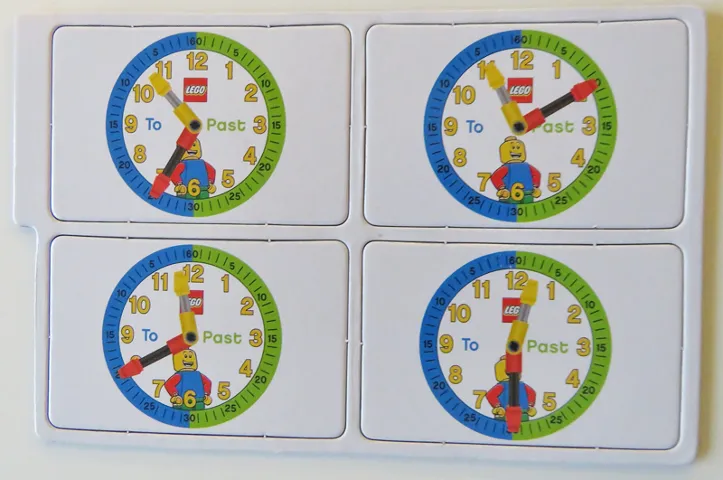 Flash Card, Cardboard, 4 on Punch Card for Time Teacher, Boy - Set 3