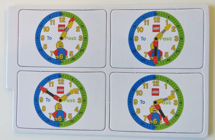 Flash Card, Cardboard, 4 on Punch Card for Time Teacher, Boy - Set 4