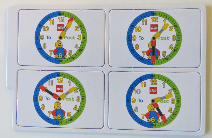 Flash Card, Cardboard, 4 on Punch Card for Time Teacher, Boy - Set 4