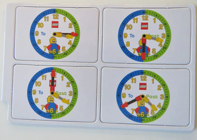 Flash Card, Cardboard, 4 on Punch Card for Time Teacher, Boy - Set 5