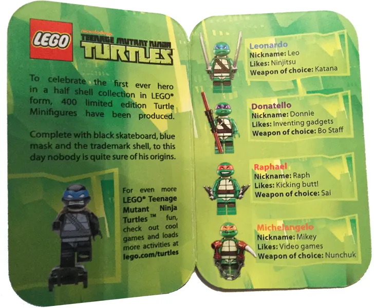 Card for Tin, Teenage Mutant Ninja Turtles