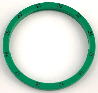 Watch Part, Case Attachment - Bezel Ring Narrow with Black Numbers Pattern