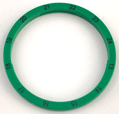 Watch Part, Case Attachment - Bezel Ring Narrow with Black Numbers Pattern
