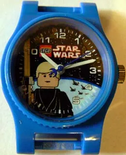 Watch Part, Case Analog, Star Wars - Luke Skywalker on Left, White Hour and Minute Hands, Blue Second Hand with Rebel Alliance Symbol