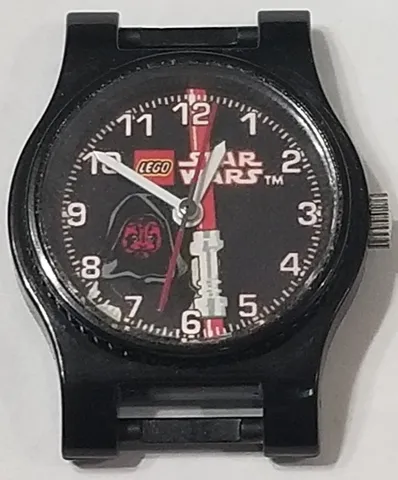 Watch Part, Case Analog, Star Wars - Darth Maul on Left, White Hour and Minute Hands, Silver and Red Second Hand Double