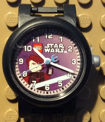 Watch Part, Case Analog, Star Wars - Anakin Skywalker, White Hour and Minute Hands, Medium Blue Second Hand with Rebel Alliance Symbol, Dark Purple Faded Background