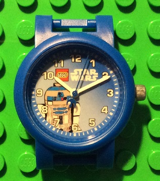 Watch Part, Case Analog, Star Wars - R2-D2 on Left, White Hour and Minute Hands, Blue Second Hand with Rebel Alliance Symbol