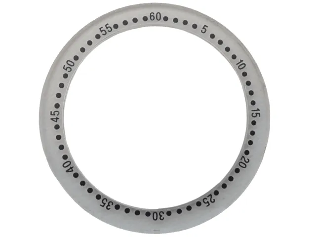 Watch Part, Case Attachment - Bezel Ring Wide with Black Numbers and Dots Pattern
