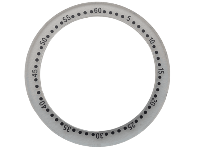 Watch Part, Case Attachment - Bezel Ring Wide with Black Numbers and Dots Pattern