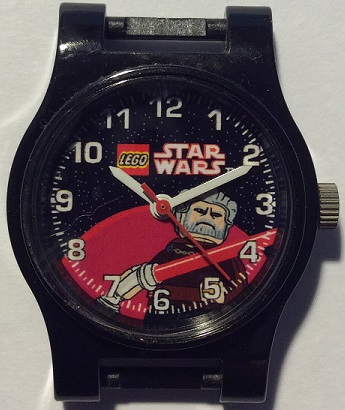 Watch Part, Case Analog, Star Wars - Count Dooku, White Hour and Minute Hands, Red Second Hand
