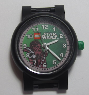Watch Part, Case Analog, Star Wars - Chewbacca, White Hour and Minute Hands, Silver Second Hand with Rebel Alliance Symbol