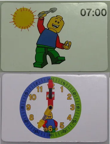 Flash Card, Cardboard, Time Teacher, Boy 07:00