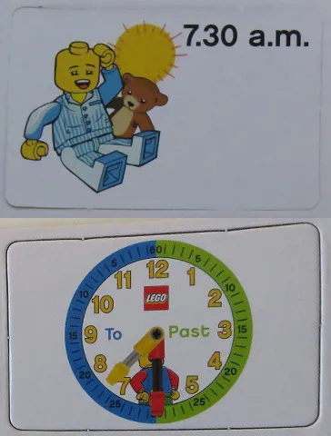 Flash Card, Cardboard, Time Teacher, Boy 7.30 a.m.