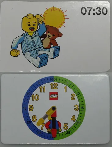 Flash Card, Cardboard, Time Teacher, Boy 07:30