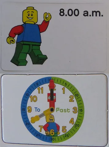 Flash Card, Cardboard, Time Teacher, Boy 8.00 a.m.