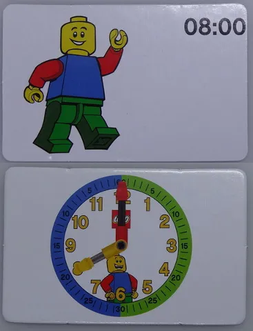Flash Card, Cardboard, Time Teacher, Boy 08:00